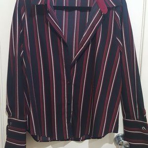 Pinstriped Blouse with bell cuffs